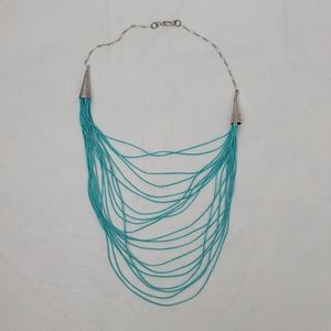 Vintage Tourquose Silver Necklace Indian Jewelry